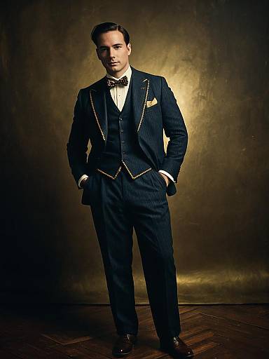 1920s Man in Retro Suit