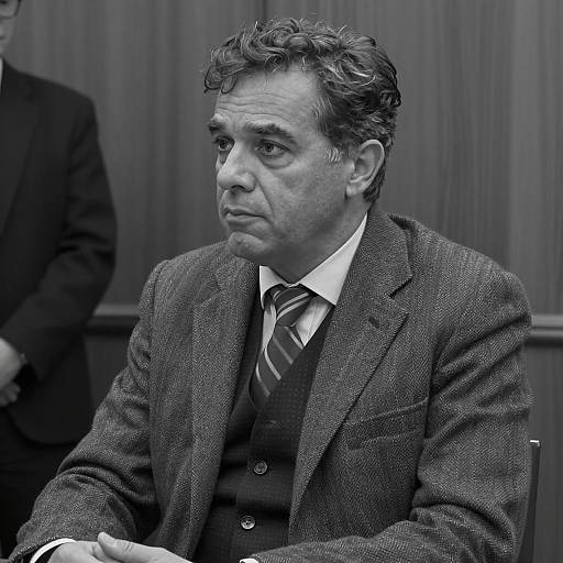 Serious Middle-Aged Man in Vintage Setting