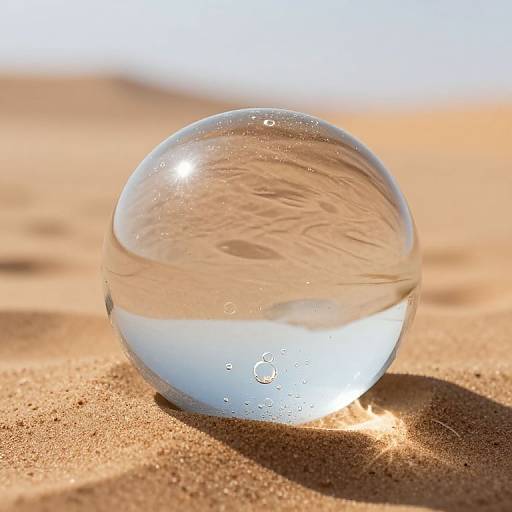 Translucent Sphere on Desert Dune
