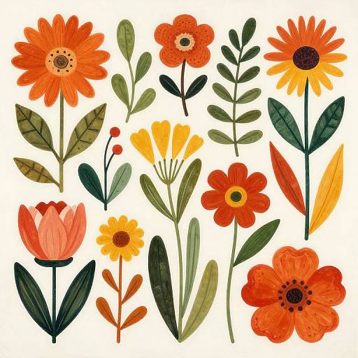 Minimalist Boho Floral Painting