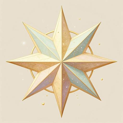 Intricate Pastel 8-Pointed Star
