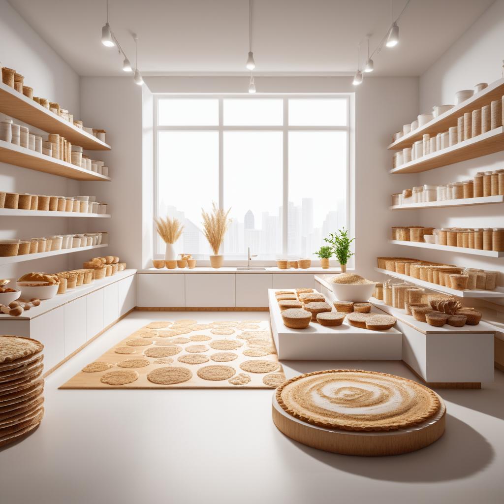 Photorealistic Baking Scene in White Space