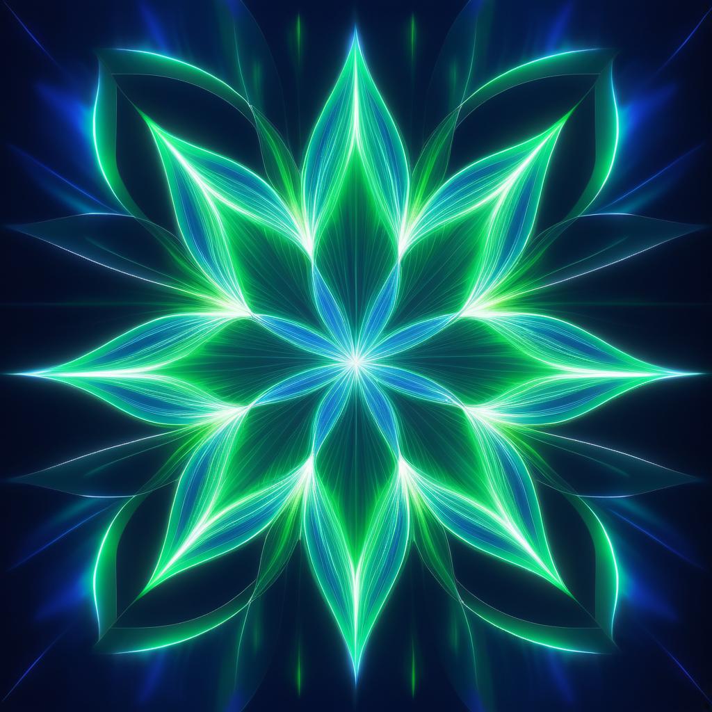 Ethereal Green Star Light Painting