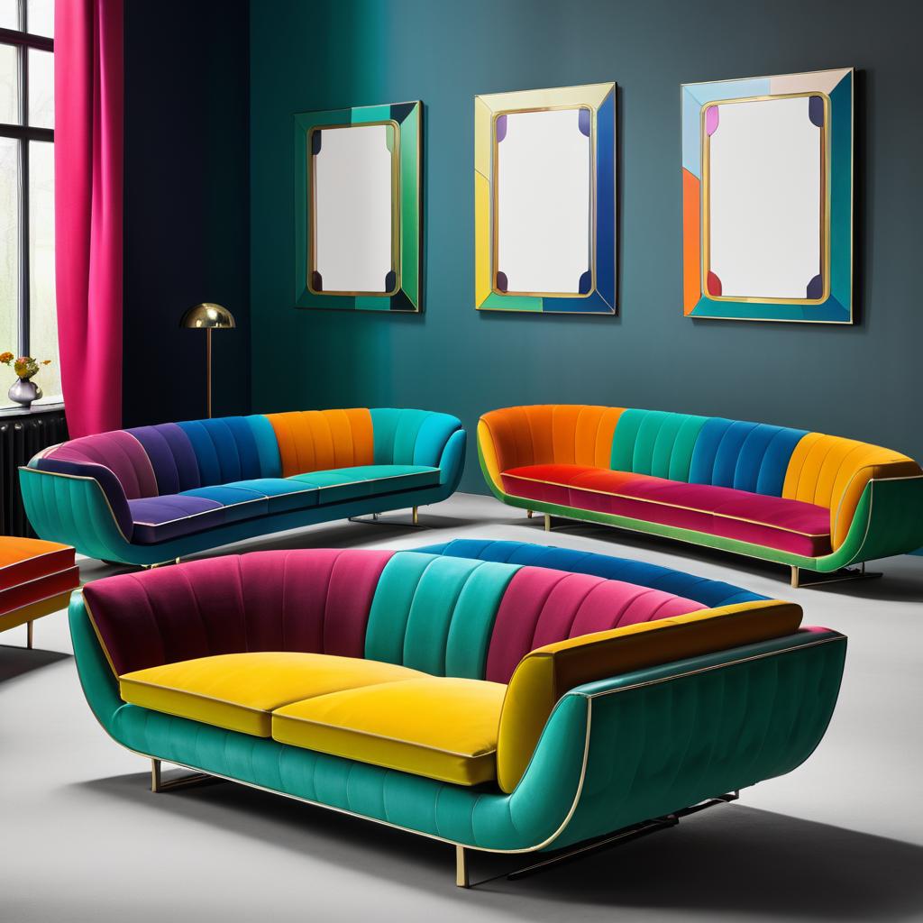 Vibrant Art Deco Sofa Designs Collection