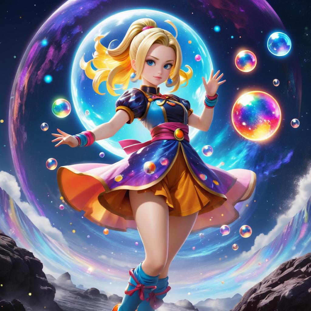 Magical Girl Android 18 in Ethereal Battle