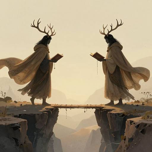 Antlered Guardians of Ancient Wisdom