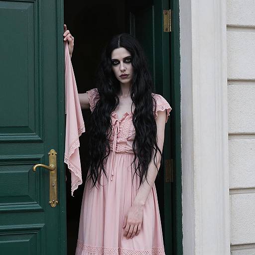 Mystical Woman in Doorway Portrait