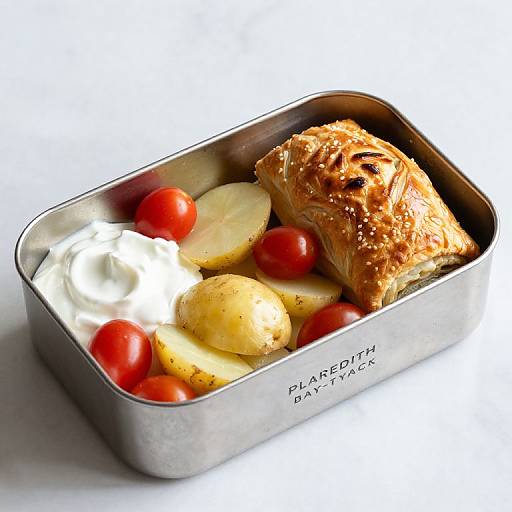 Low-Waste Lunch with Potatoes and Pastry