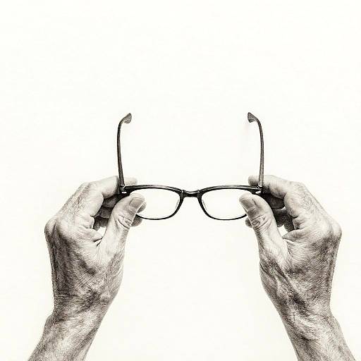 Elderly Man with Reading Glasses Sketch