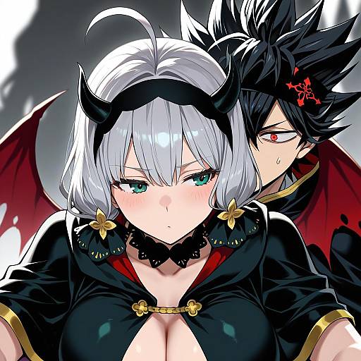 Illustration of Asta (black clover), black clover in the style of Ooyun