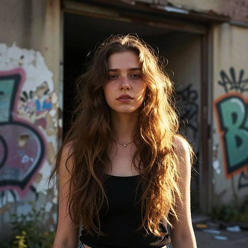 Gritty Bohemian Portrait in Urban Decay