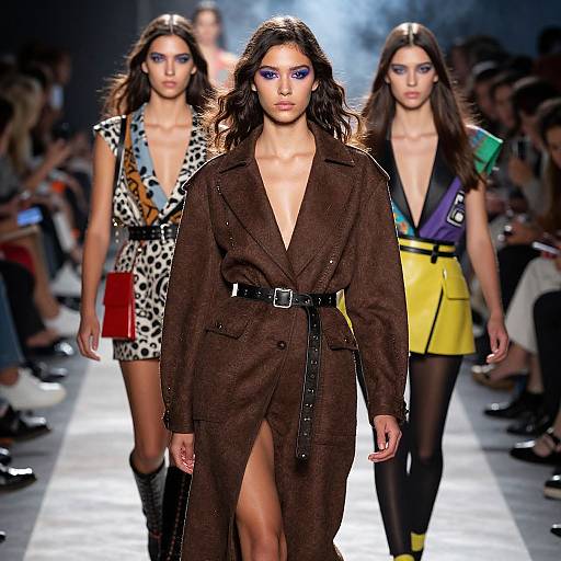 Brunette Models in Avant-Garde Fashion