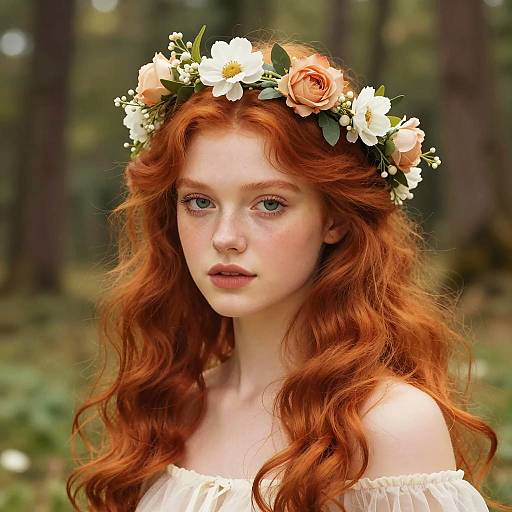 Ethereal Beauty in a Forest Setting