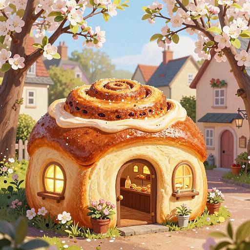 Whimsical Fairy Tale Cinnamon Roll Bakery
