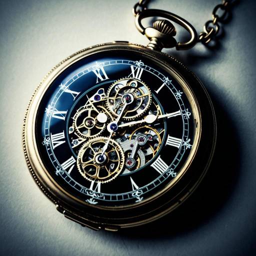 Intricate Vintage Pocket Watch X-Ray Artwork
