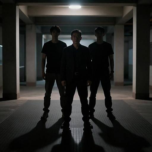 Mysterious Men in Industrial Shadows