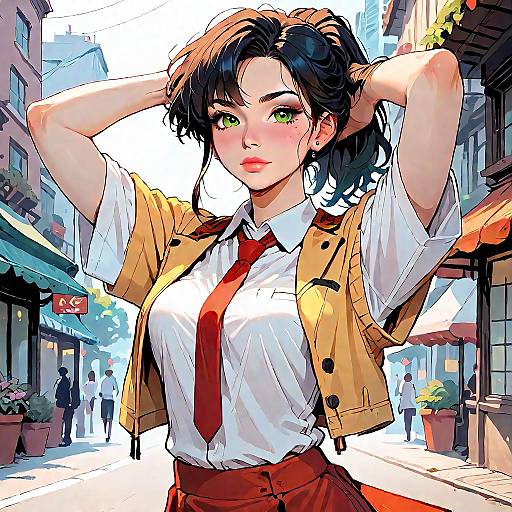 Mion Sonozaki Dusk City Pose