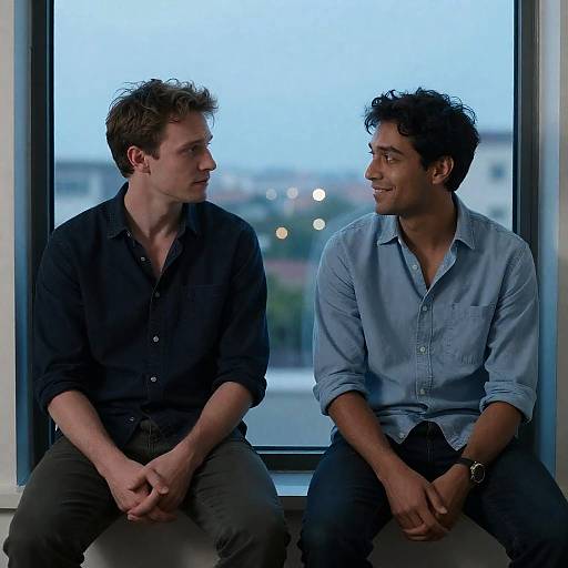 Candid Moment Between Two Friends