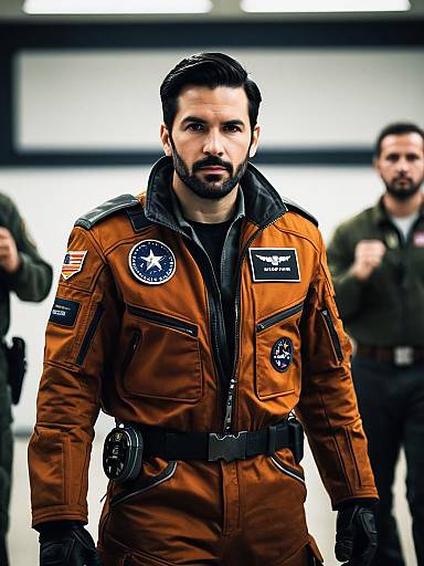 Maverick-Inspired Pilot in Flight Suit