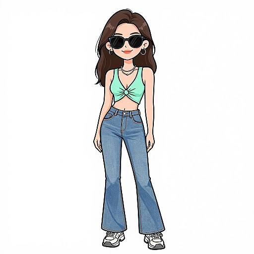 Smiling Woman in Casual Streetwear