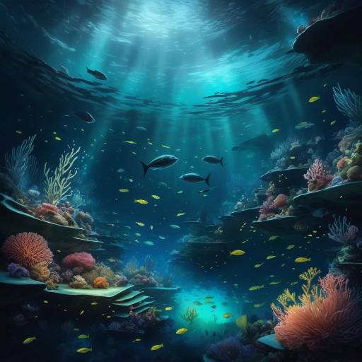 Tranquil Underwater Realm of Bioluminescence Tranquil Underwater Realm of Bioluminescence
