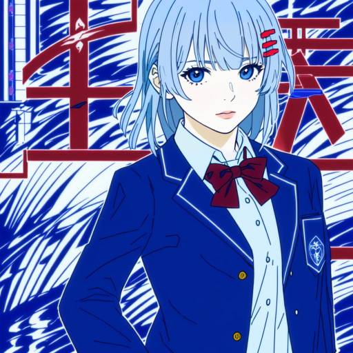 Illustration of Aizawa kazuha, assault lily in the style of Akira (coffee curry)