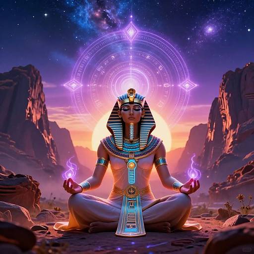 Afrofuturistic Neon Spiritual Ascension