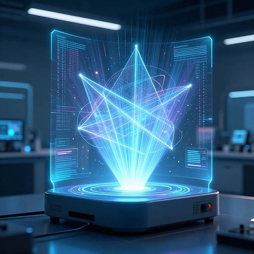 Futuristic AI Holographic Art Generator