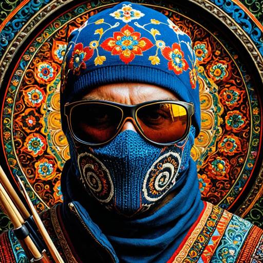 Skilled Archer with Colorful Patterns