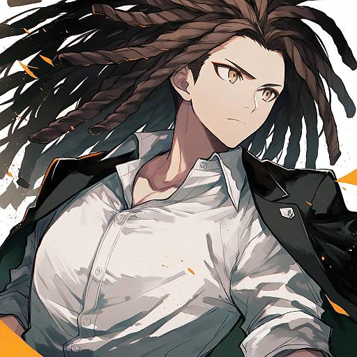 Illustration of Hagakure yasuhiro, danganronpa (series) in the style of Tadano kagekichi