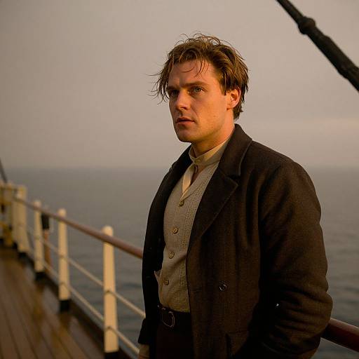 Proud Man on Titanic Deck