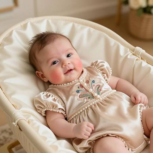 Luxurious Newborn in Velvet Embroidery