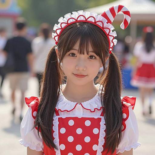 Festive Carnival Costume Girl in Sunshine