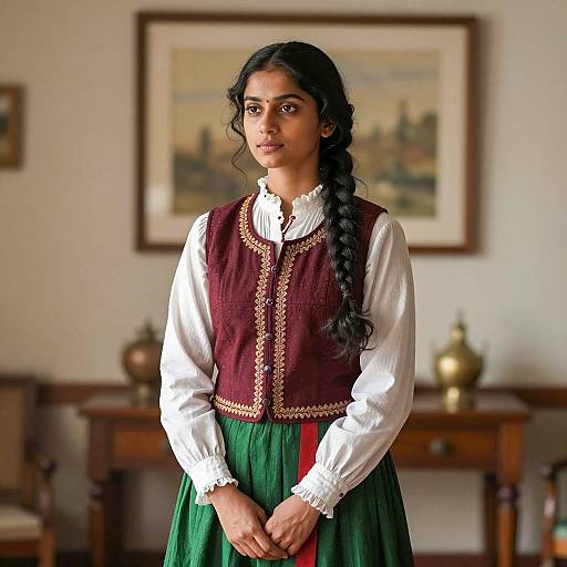 Elegant South Asian Woman in Traditional Attire