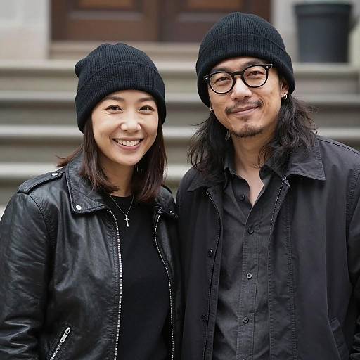 Smiling Couple in Urban Setting