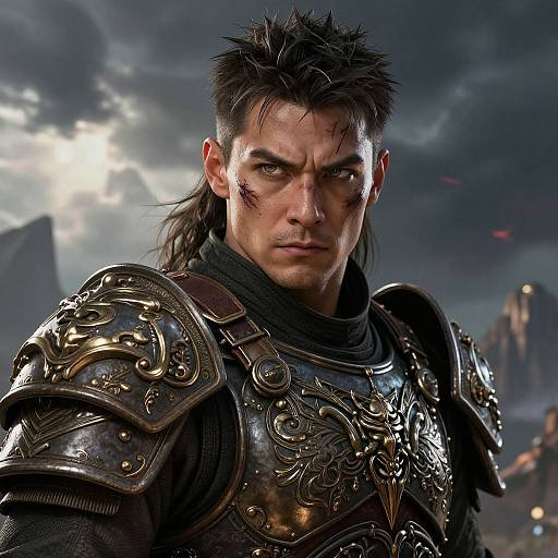 Intense Human Fighter Portrait