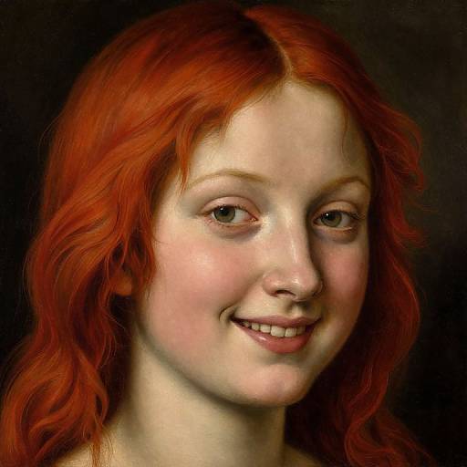 Botticelli Style Redhead Smiling