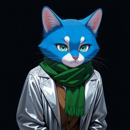Stylish Russian Blue Kitty in Focus Stylish Russian Blue Kitty in Focus