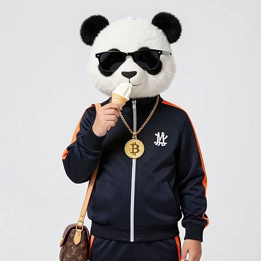 Photograph of a person in a black track jacket with 