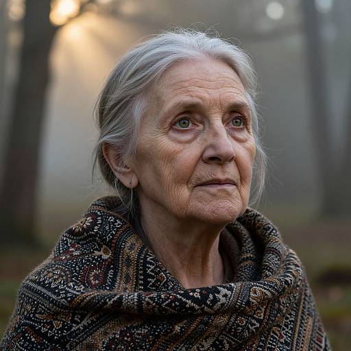 Portrait of Wise Elderly Woman