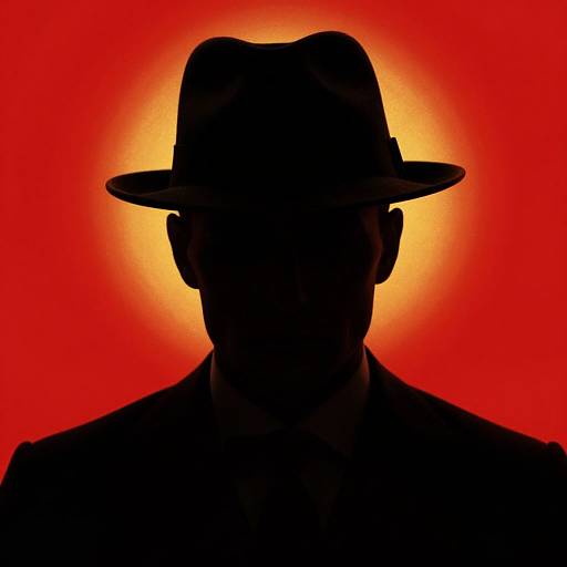 Vintage Noir Silhouette with Halo Glow