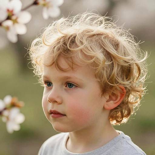 Glowing Strawberry Blonde Curls Portrait