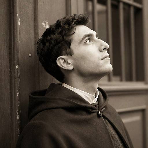 Contemplative Man in Vintage Sepia Tone