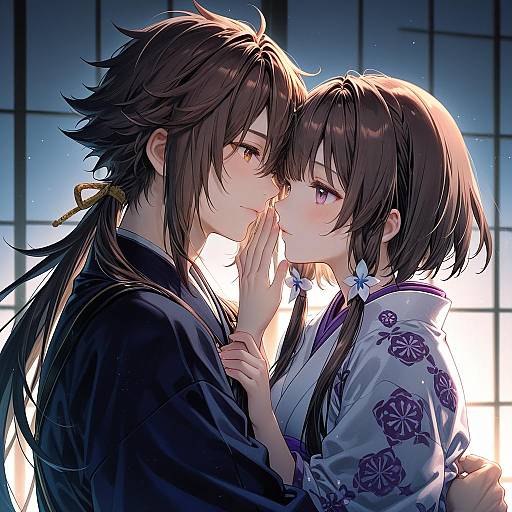 Illustration of Mutsu-no-kami yoshiyuki, touken ranbu in the style of Riichu