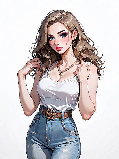 Stylish Woman in Casual Streetwear