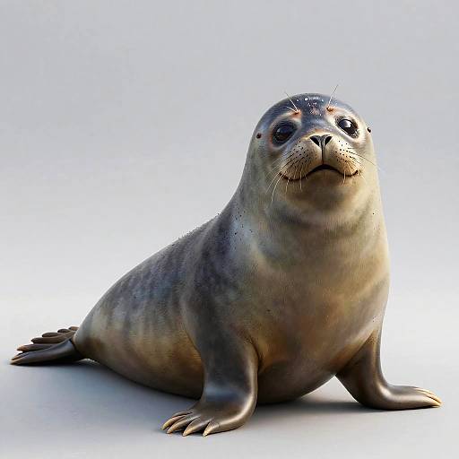 Smiling Seal in Relaxed Pose