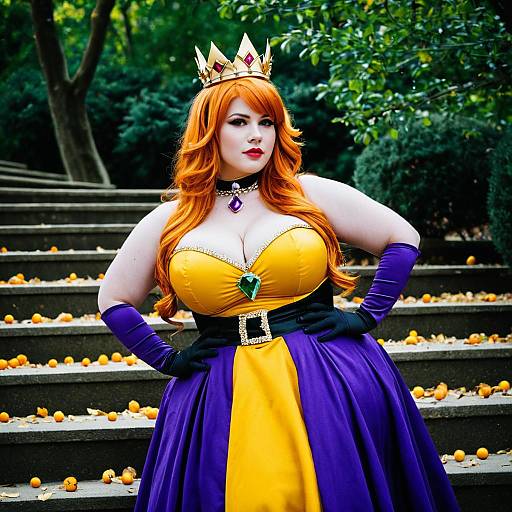 Plus Size Bowsette Cosplay Outdoors