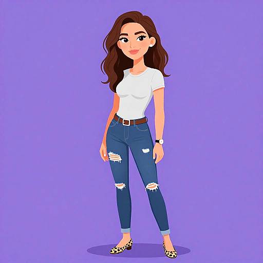 Stylish Woman in Casual Outfit