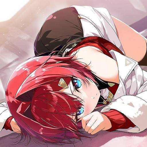 Illustration of Ange katrina (1st costume), nijisanji in the style of Porurin