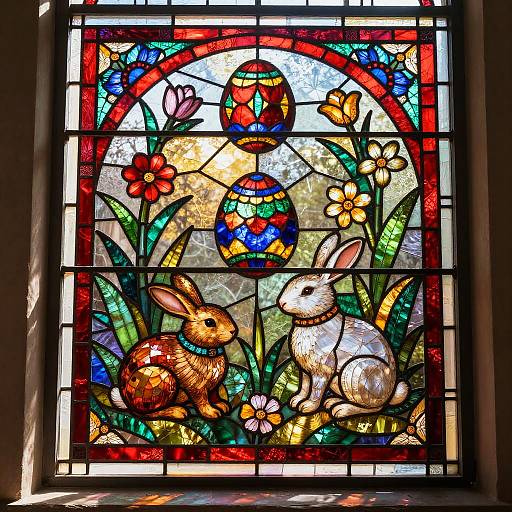 Vibrant Easter Stained Glass Mosaic